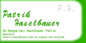 patrik haselbauer business card